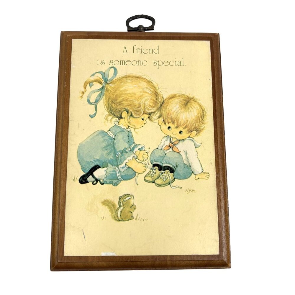 Vintage Friendship Wall Art Decor Ruth Morehead Artwork Rust Craft Canadian Coll